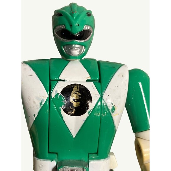 Vintage 1993 Bandai Green Power Ranger Action Figure 5.75" Flip Head - Picture 3 of 9